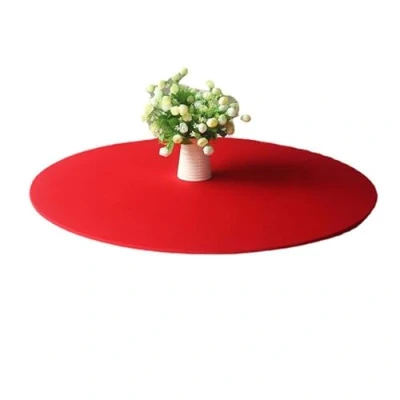 Abbildung von 2er Pack Cocktail tischaufsatz, Rund, Spanntischdecke, Spandex Stretch tischdecke, Tischabdeckung Mit Elastischem Rand Für Esszimmer, Picknick, Terrasse(Size:80cm,Color:Rot,)