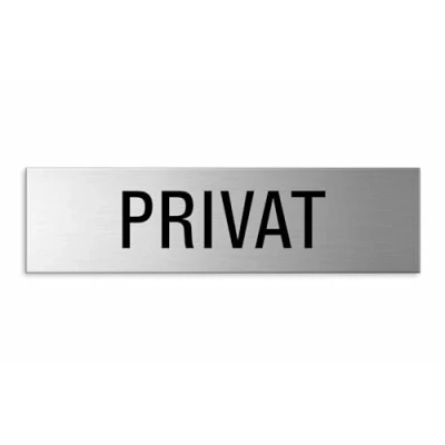 Abbildung von OFFORM DESIGN Hinweisschild Privat 150x40 cm Aluminium Edelstahloptik selbstklebend, (1 St)