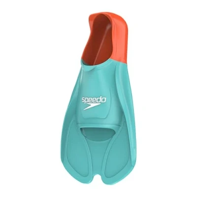Abbildung von Speedo Biofuse Training Schwimmflossen für Unisex Erwachsene, Arctic Glass / Volcanic Orange, 2 3
