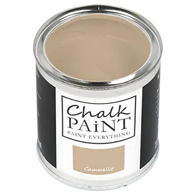 Abbildung von Chalk Paint Everything® Cammello (Kamel Beige) (750 ml) Wasserbasierte Kreidefarbe für Shabby Chic Möbel, Dekoration und Recycling Projekte Ungiftig, leicht anzuwenden