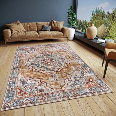 Abbildung von HANSE Home Teppich &quot;Strozzi&quot;, rechteckig, Orientalisch, Orient, Kurzflor, Wohnzimmer, Schlafzimmer, Esszimmer