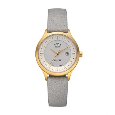 Abbildung von UMR RUHLA Damen Armbanduhr 96961, analog, Solar, Ananasarmband (Grau), vegan