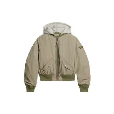 Abbildung von Superdry Hooded Übergangsjacke, Damen, Größe: 38, Light khaki green