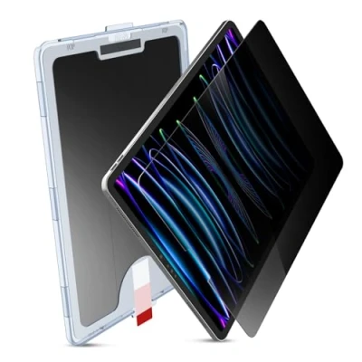 Abbildung von MOBDIK Sichtschutz Schutzfolie für iPad Pro 12.9 Zoll (2022 &amp; 2021 2020 2018) Anti Spy, 9H Schutzfolie, EZ Kit 1 Stück