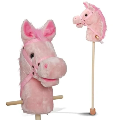 Abbildung von Pink Papaya Steckenpferd Steckenpferd, Hobby Horse mit Sounds, inkl. Halfter, Rollen