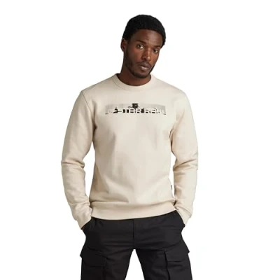 Abbildung von G Star Flight DECK BACK Sweatshirt, Herren, Größe: XXL, Whitebait