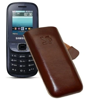 Abbildung von Suncase 46269528 Handy Schutzhülle 3,86 cm (1,52 Zoll) Ziehtasche Braun Handyhüllen (Ziehtasche, Samsung, E1200, E1200R, E1200i, Zoll),