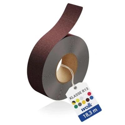 Abbildung von wolk Antirutschbelag Selbstklebende R13 Rutschhemmung für sichere Gehflächen und Treppen 5,0 cm x 18,3 m braun