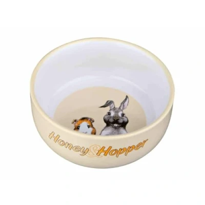 Abbildung von Trixie 60808 Honey &amp; Hopper Keramiknapf, 250 ml/ø 11 cm, Various State colour in GIFT MESSAGE or sent as RANDOM!