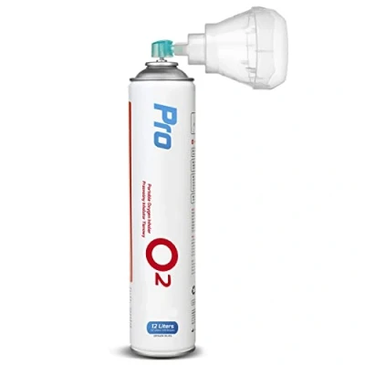 Abbildung von Maclean PR 994 Tragbarer Sauerstoffinhalator 12L in der Dose o2 99,4% Universal Mundstück Inhalierbar (1)