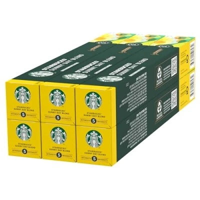Abbildung von STARBUCKS Sunny Day Blend by Nespresso, Helle Röstung, Kaffeekapseln 6 x 10 (60 Kapseln)
