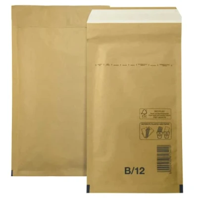 Abbildung von Netuno 50 Stück Versandtaschen gepolstert B2 140 x 225 mm Braun haftklebend Luftpolstertaschen Luftpolsterumschläge Polsterumschläge Briefumschläge Recycling Luftfolie