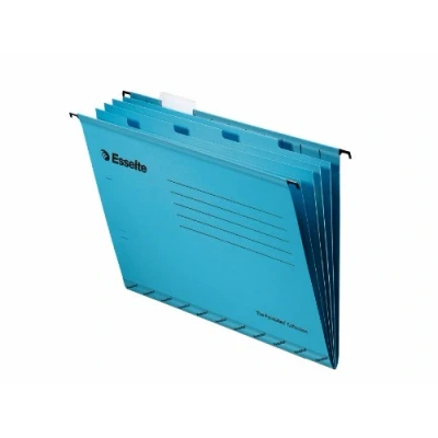 Abbildung von Esselte Pendaflex Hängemappen Foolscap V förmig 4 fach Registertrennbuch mit Reitern 10 Stück blau, Large 37 cm