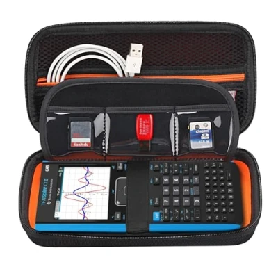 Abbildung von BOVKE Graphik Rechner Tragetasche Ersatz für Texas Instruments TI Nspire CX CAS/CX II CAS Farbe und mehr Schwarz