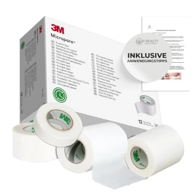 Abbildung von 3M Augenlid Tape Micropore Wimpernverlängerung Vliespflaster Weiß