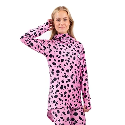 Abbildung von Eivy Damen Icecold Gaiter Top Yoga Shirt, Pink Cheetah, M EU