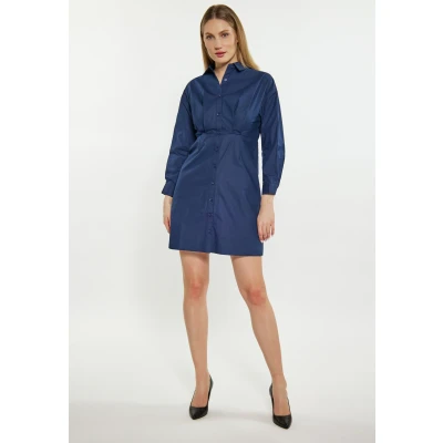 Abbildung von Dreimaster Blusenkleid, Damen, Größe: 36, Marine
