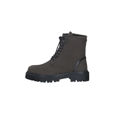 Abbildung von MARCO TOZZI Damen Stiefeletten zum Schnüren aus Leder mit Reißverschluss, Braun (Anthracite N.C), 39 EU
