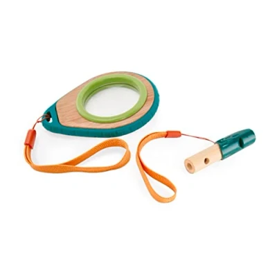 Abbildung von Hape Nature Fun Naturdetektiv Set mit Lupe und Pfeife aus Bambus pflanzlichem Kunststoff, ab 3 Jahre