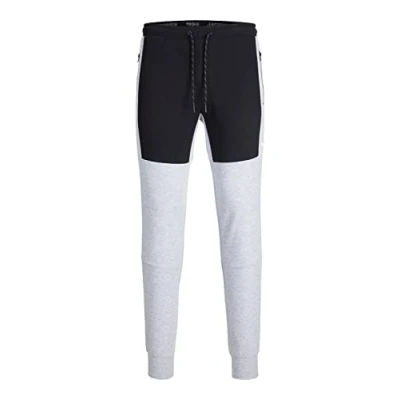 Abbildung von JACK &amp; JONES Men&#039;s JPSTWILL JJAIR Blocking Sweat Pants BEX Jogginghose, Light Grey Melange, XXL