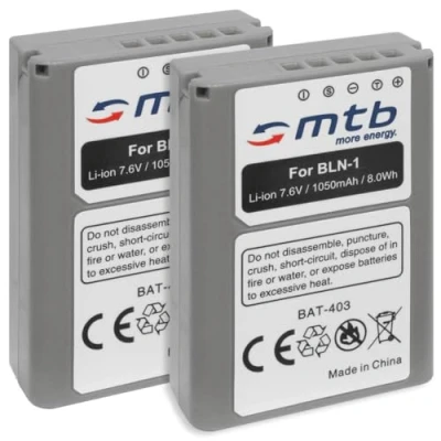 Abbildung von 2X Akku BLN 1 für Olympus OM D E M1, M5, Pen P5 INFOCHIP