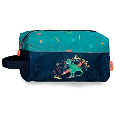 Abbildung von Enso Dino Künstler Mehrfarbiger anpassbarer Kulturbeutel 20,5 x 16,5 6 cm Polyester