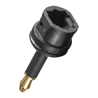 Abbildung von BestPlug Audio Adapter, 3,5mm Mini Klinke Stecker männlich auf Opto Toslink Buchse Kupplung weiblich vergoldet, Schwarz