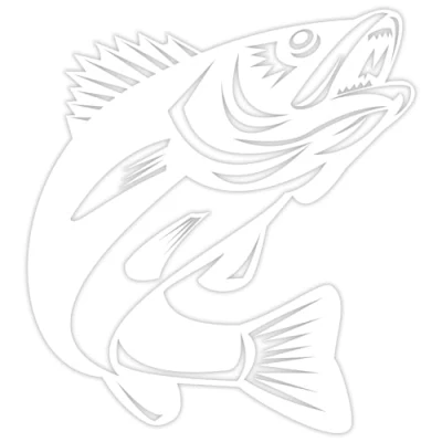 Abbildung von Finest Folia Fisch Aufkleber für Auto Motorrad Boot Schlauchboot Angelbox Sticker Autoaufkleber Angler Fische selbstklebend wetterfest wasserfest K174 (Weiß, Motiv 03)
