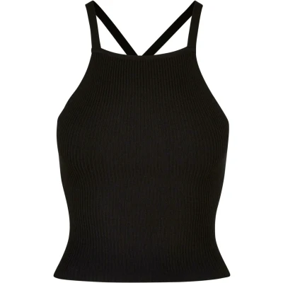 Abbildung von Urban Classics Damen Crossed BACK Top, Damen, Größe: 4XL, Black