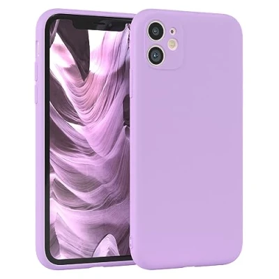 Abbildung von EAZY Case Silikonhülle für iPhone 11 Hülle Silikon Lila weich stoßfeste Handyhülle Schutzhülle mit Kameraschutz Dünn Premium Schutz Cover TPU Phone Bumper in Violett
