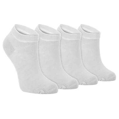 Abbildung von Sock Snob 4er Pack Herren und Damen Atmungsaktiv Bambus Quarter Kurz Sneaker Socken für Sommer (39 45 EU, Weiß)