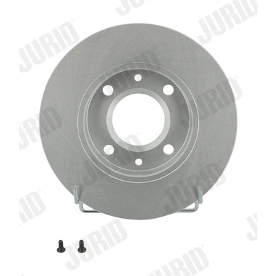 Abbildung von JURID 561253JC Bremsscheibe 247 10 4 108 voll beschichtet mit Schrauben PEUGEOT: 206 Schrägheck, 306 106 II Schrägheck