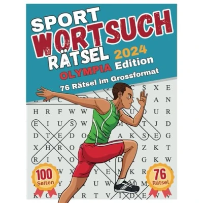 Abbildung von Sport Wortsuchrätsel Olympia 2024 Edition: 76 Rätsel Im Grossformat