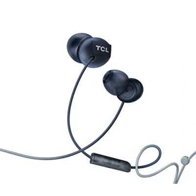 Abbildung von TCL SOCL300 In Ear Kopfhörer mit Mikrofon (Geräuschisolierung, sicherer Halt, integrierte Fernbedienung und zur Steuerung von Musik Anrufen, Echounterdrückung), Phantom Black
