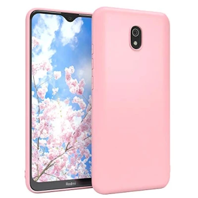 Abbildung von EAZY CASE Handyhülle Silikon mit Kameraschutz kompatibel Xiaomi Redmi 8a in Rosa, Ultra dünn, Slimcover, Silikonhülle, Hülle, Softcase, Backcover