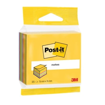 Abbildung von Post it 2014UC Haftnotiz Würfel, 76 x mm, 325 Blatt, ultragelb/ pink/ grün/ hellblau in weiteren Farben verfügbar