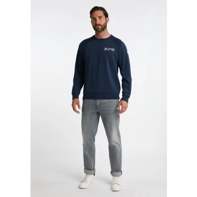 Abbildung von DREIMASTER Maritim Herren Sweatshirt mit Rundhalsausschnitt M / Dunkelmarine 80% Baumwolle 20% Polyester