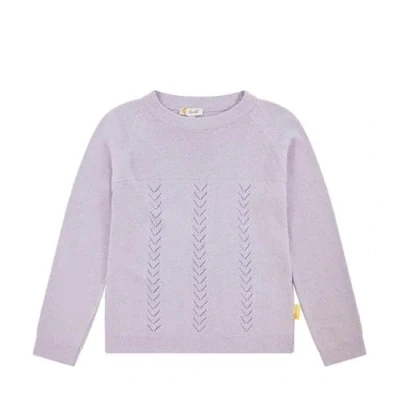 Abbildung von Steiff Pullover EU Größe 104 Orchid Hush, Mädchen Pullover, Pulli langärmelig, Kinder Pulli, Rundhals, warm und bequem, waschmaschinenfest