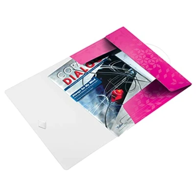 Abbildung von Leitz 155543 Eckspannermappe wow, A4, PP, pink metallic