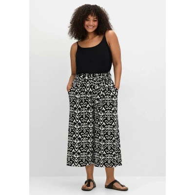 Abbildung von Sheego Culotte &quot;Große Größen&quot;, mit Smokbund und Ethnoprint
