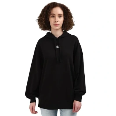 Abbildung von Calvin Klein Jeans Damen Hoodie Oversized mit Kapuze, Schwarz (Ck Black), XS