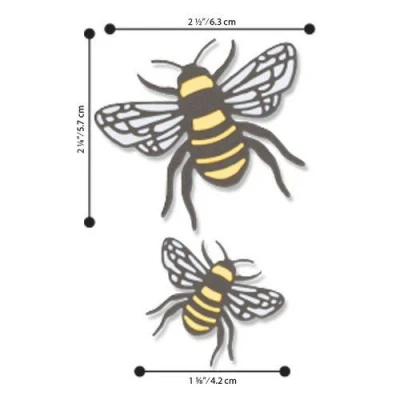 Abbildung von Thinlits Stanzschablonen Set 4PK Biene von Lisa Jones