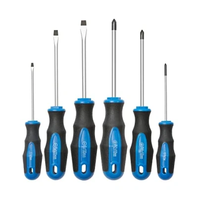 Abbildung von ROTATION 6 teilig Schraubendreher Satz mit magnetischer Spitze, 3 Kreuzschlitzschraubendreher und Flachschraubendreher, professioneller Kissengriff teiliges Handwerkzeug Set
