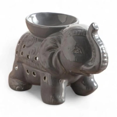 Abbildung von Brûle Parfum Céramy Grauer Elefant Duftende Atmosphäre Modisches Kunsthandwerk Einfache Aromatherapie Duftender Schmelzbrenner Deko Bulldogge Elefantenfigur 45 ml H 13cm Zen’Arôme