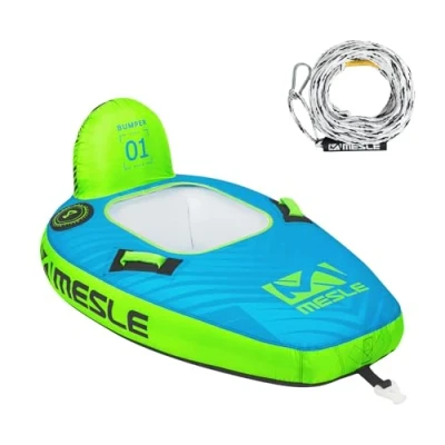 Abbildung von Tube Wassersport Bumper mit Leine 1 Person Funtube am Boot Schleppreifen blau