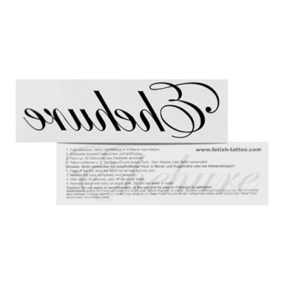 Abbildung von 10 x Ehehure Tattoo Schriftzug in schwarz Kinky Fetish Temporary (10)