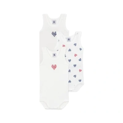 Abbildung von Petit Bateau BÉBÉ Unisex 3 PACK Body für Kinder, Größe: 67, Marshmallow/medieval