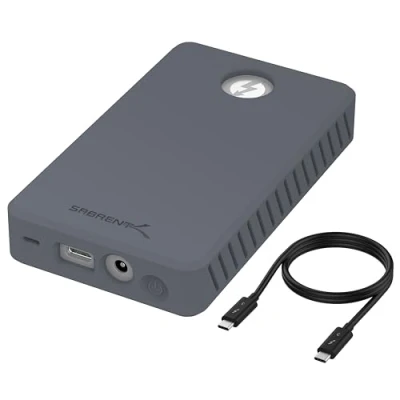 Abbildung von SABRENT Thunderbolt Dual NVMe Gehäuse, 2 Bay m2 SSD Dockingstation, 40Gbps, Werkzeuglos (EC T3DN)