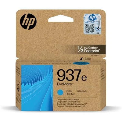 Abbildung von HP Original EvoMore 937e Tintenpatrone, Cyan