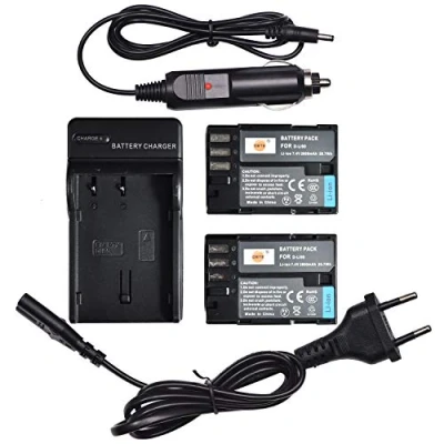 Abbildung von DSTE 2 Stücke Batterie Akku und Kanäle Dual USB Quick Ladegerät Kit für Pentax D LI90 K 01 3 3II 5 52K 5II 5IIs 7 7D645D 645Z Digital Camera